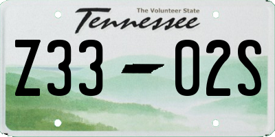 TN license plate Z3302S