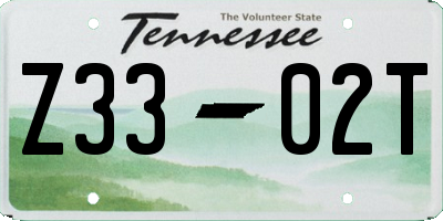 TN license plate Z3302T