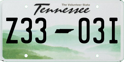 TN license plate Z3303I