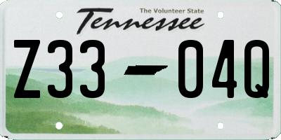 TN license plate Z3304Q
