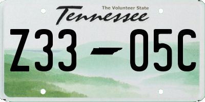 TN license plate Z3305C