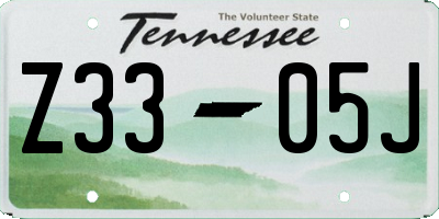 TN license plate Z3305J