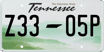 TN license plate Z3305P