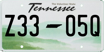 TN license plate Z3305Q