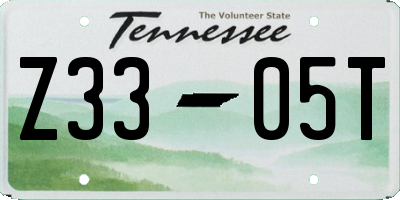 TN license plate Z3305T