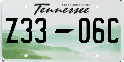 TN license plate Z3306C