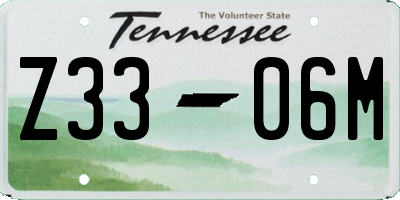 TN license plate Z3306M