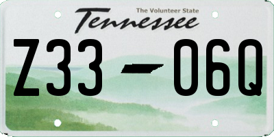 TN license plate Z3306Q
