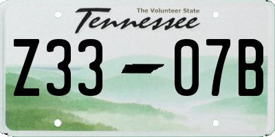 TN license plate Z3307B