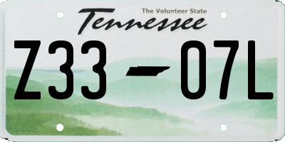 TN license plate Z3307L