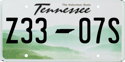 TN license plate Z3307S