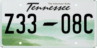 TN license plate Z3308C