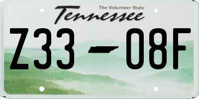 TN license plate Z3308F