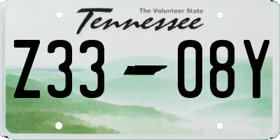 TN license plate Z3308Y
