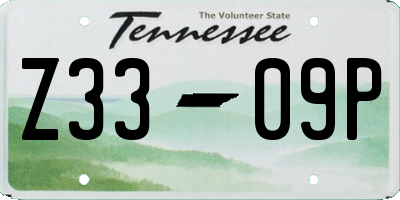 TN license plate Z3309P