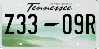 TN license plate Z3309R