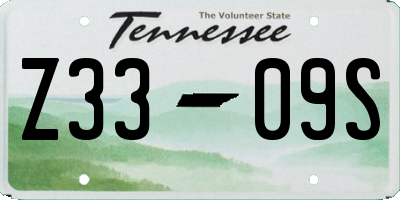 TN license plate Z3309S