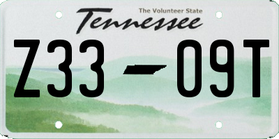 TN license plate Z3309T