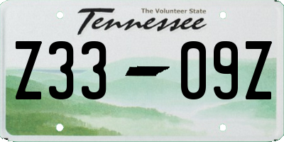 TN license plate Z3309Z