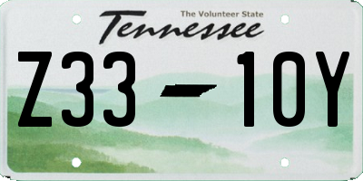 TN license plate Z3310Y
