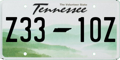 TN license plate Z3310Z