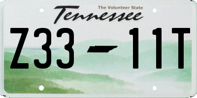 TN license plate Z3311T