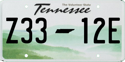 TN license plate Z3312E