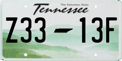 TN license plate Z3313F