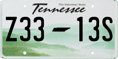 TN license plate Z3313S