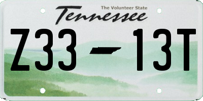 TN license plate Z3313T
