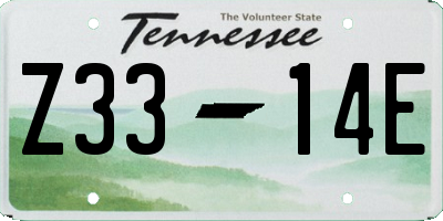TN license plate Z3314E