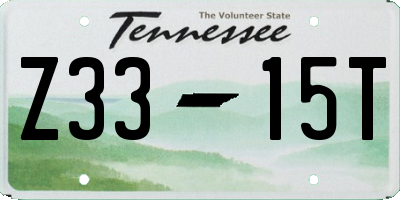 TN license plate Z3315T