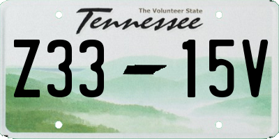 TN license plate Z3315V