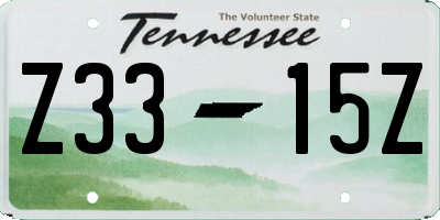 TN license plate Z3315Z