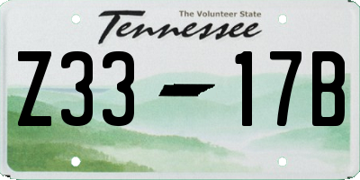 TN license plate Z3317B