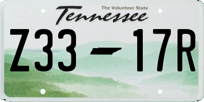 TN license plate Z3317R