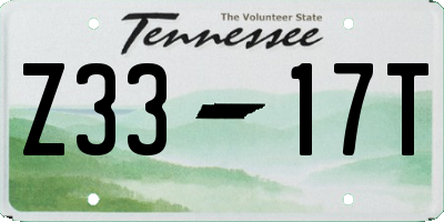 TN license plate Z3317T