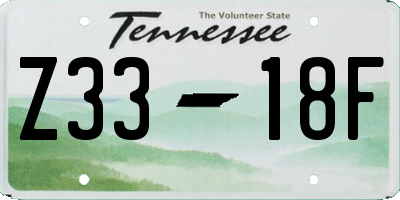 TN license plate Z3318F