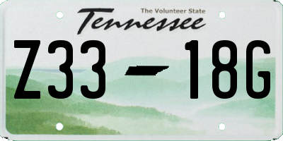 TN license plate Z3318G