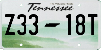 TN license plate Z3318T