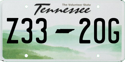 TN license plate Z3320G