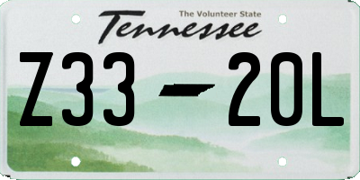 TN license plate Z3320L
