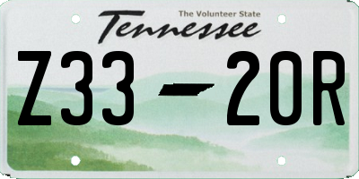 TN license plate Z3320R