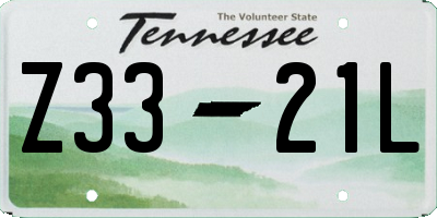 TN license plate Z3321L