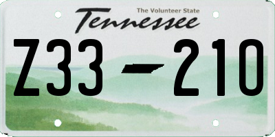 TN license plate Z3321O