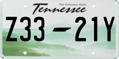 TN license plate Z3321Y