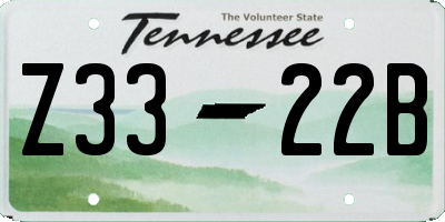 TN license plate Z3322B