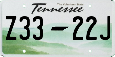 TN license plate Z3322J