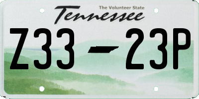 TN license plate Z3323P