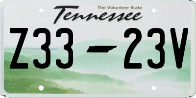 TN license plate Z3323V